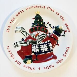 World Market Christmas Santa Cookie Plate